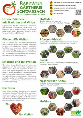Gärtnerei-Übersicht
